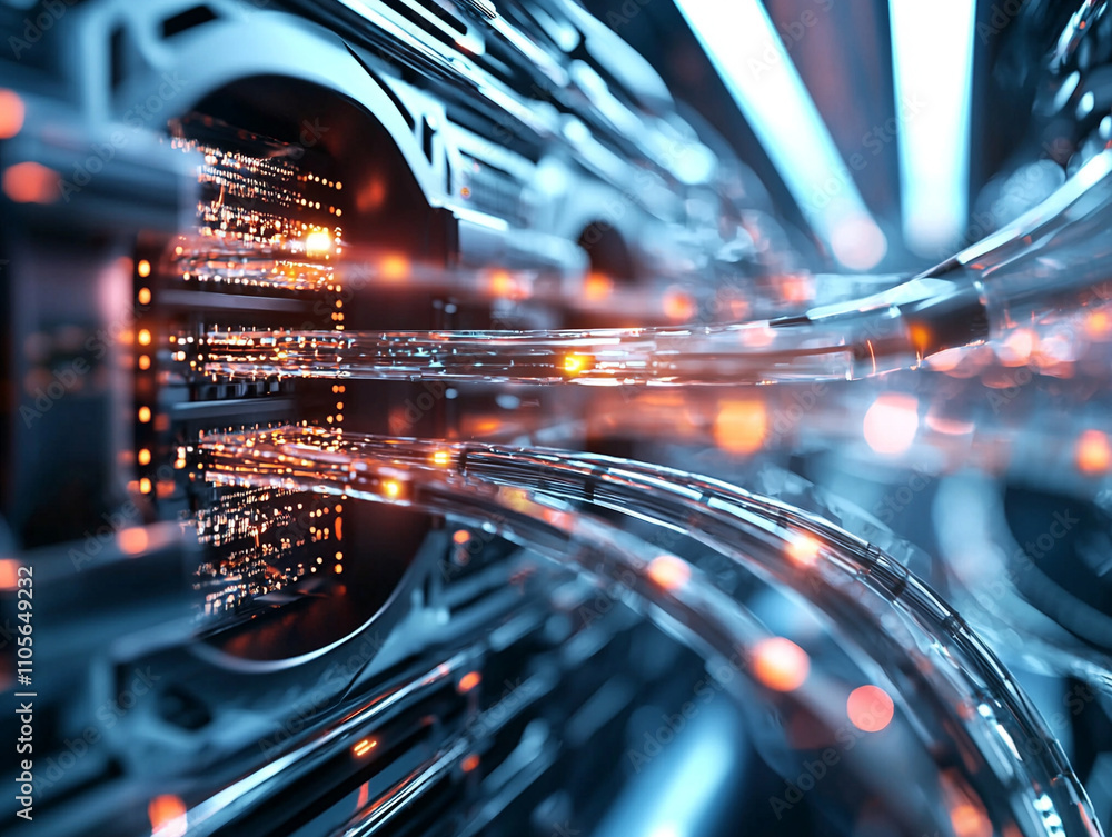 Poster ai generated technology action data transmission digital realm visual content futuristic environment