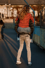 A Joyful Couple Enjoying a Playful Moment Outdoors
