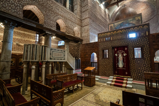 Cavern Church, known as Abu Serga, Christian Coptic church, Cairo, Egypt, North Africa