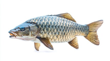 Fototapeta premium Detailed of Colorful Koi Fish Swimming Underwater