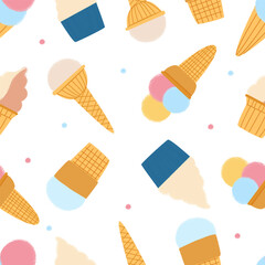 ice cream seamless pattern