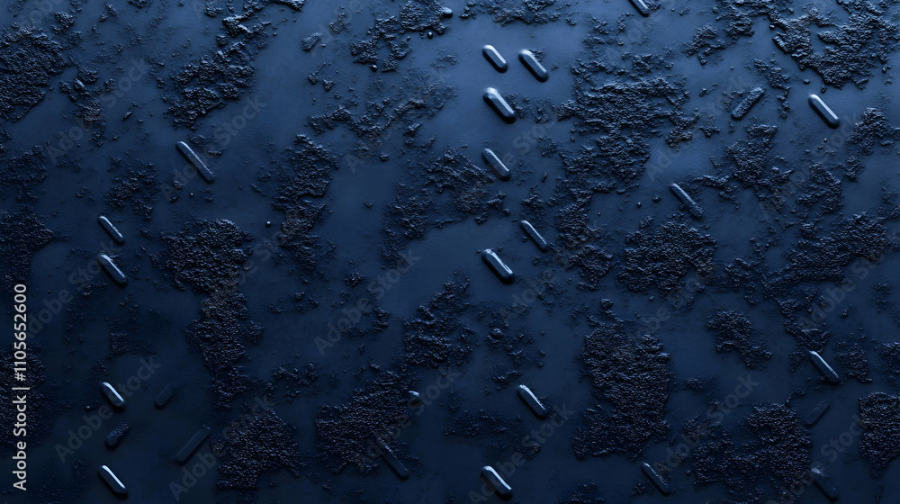 Poster abstract dark blue textured background with embossed linear patterns