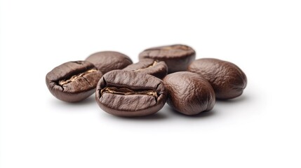 Fototapeta premium Coffee beans isolated on white background, clipping path, full depth of field.