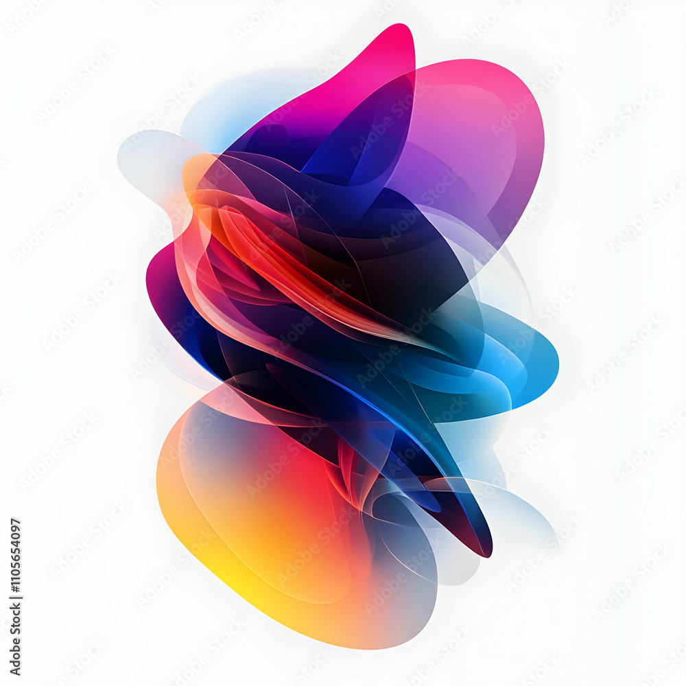 Aufkleber abstract colorful swirls. dynamic fluid design