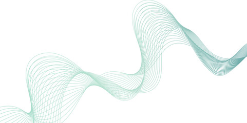 Fototapeta premium Abstract multicolor gradient wave lines vector background, twisted curve lines and blend effect, frequency sound wave lines, 3d contour line patterned background illustration. 