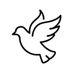 Obraz premium Vector icon of a flying bird silhouette with beautiful wings