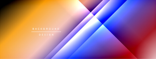 Fototapeta premium Dynamic shadow lines with gradient colors geometric background