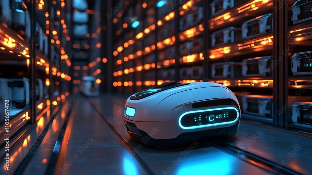 Poster Autonomous robot navigating a data center.