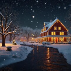 Christmas night in the city
