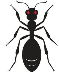 High Quality Ant Vector Silhouette