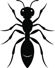 High Quality Ant Vector Silhouette