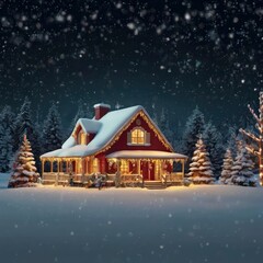 Fototapeta premium Christmas night in the city