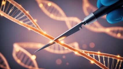 Glowing DNA Strand Effect in High Fidelity Photography