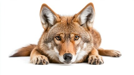 Fototapeta premium Alert and Attentive Canine Predator Watching Carefully in Natural Wilderness Environment