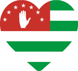 Heart Icon on Abkhazia Flag