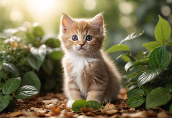 Kitten in the garden