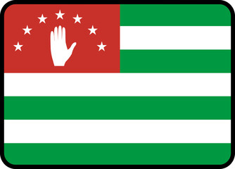 Abkhazia Flag Rounded Rectangle IconAbkhazia Flag Rounded Rectangle Icon