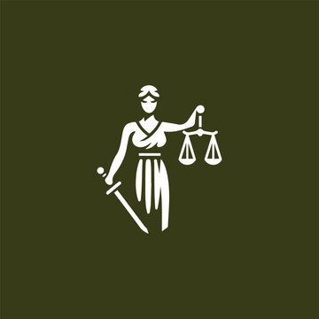 justice goddess logo