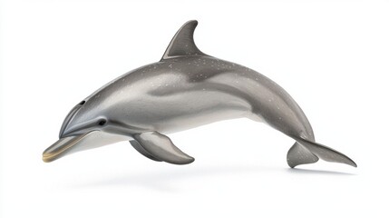 Fototapeta premium Graceful Dolphin Jumping Out of the Vibrant Blue Ocean