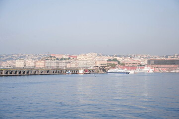 view of the city of Naples from the sea