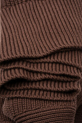 Brown sweater texture as a background.