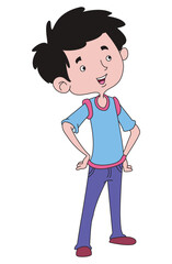 Little boy vector illustration