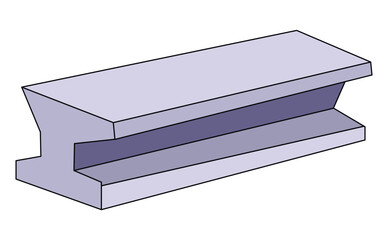 Steel bar icon isolated on white background