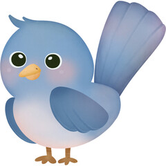 blue bird cartoon illustration