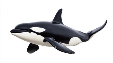 Obraz premium Majestic Orca Gracefully Gliding Through the Ocean Depths