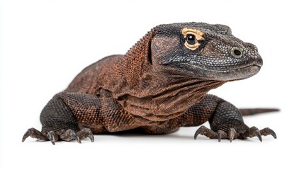 Obraz premium Closeup view of a detailed exotic reptile with scaly skin and claws