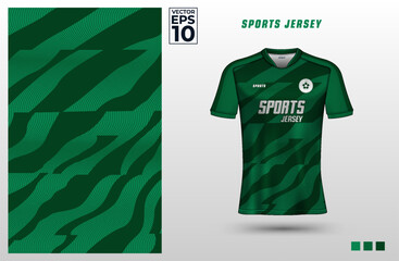 T-shirt sport jersey design template for soccer, badminton, baseball, basketball, or volleyball. Sport uniform in front view. Tshirt mock up for sport club. Vector Illustration