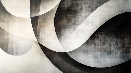 Abstract grayscale swirls on textured background.