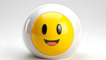 Fototapeta premium Yellow smile funny emoji