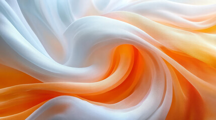 Obraz premium Orange silk textile fabric texture background