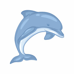 Dolphin icon. Cartoon of dolphin vector icon for web design isolated on white background