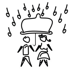 couple below condom for safe sex isolated