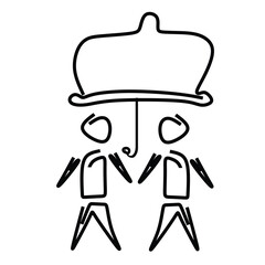 gay couple below condom for safe sex isolated