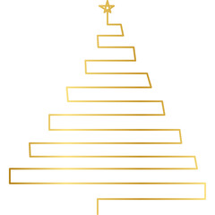 Gold Christmas Tree Line
