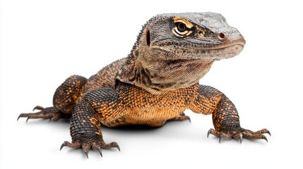 Obraz premium Close up Shot of a Vibrant and Scaly Reptilian Creature in its Natural Habitat