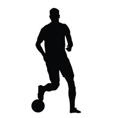 Football player, silhouette, vector illustration