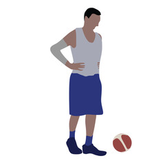Basketball player vector silhouette