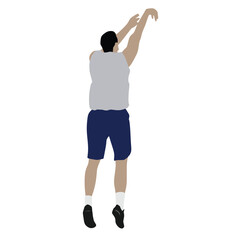 Basketball player vector silhouette