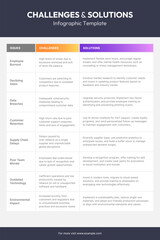 Challenge and Solution Comparison Table Business Vertical Infographic Template Deisgn