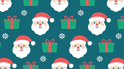 Seamless festive pattern with colorful Christmas ornaments