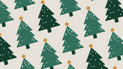 Fototapeta premium Seamless festive holiday background pattern with colorful Christmas ornaments