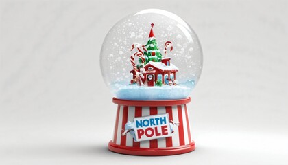 North Pole Snow Globe A Festive Christmas