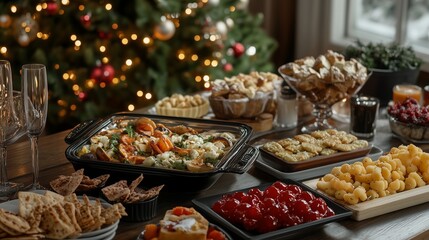 Fototapeta premium 食べ物, ビュッフェ, サラダ, マーケット, フルーツ, レストラン, テーブル, 食事, 健康な, 野菜, おいしい, ダイナー, 肉, ケータリング, 新鮮, 赤, 皿, 魚, 軽食, 野菜, 緑, 料理, ランチ, おいしい, スーパー,generative ai