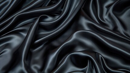 Fototapeta premium Black satin with a silk base