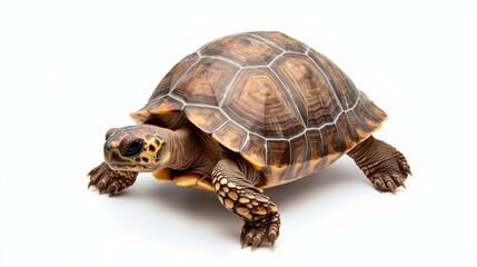 Obraz premium Curious Tortoise Exploring Its Outdoor Habitat Surrounded by Nature