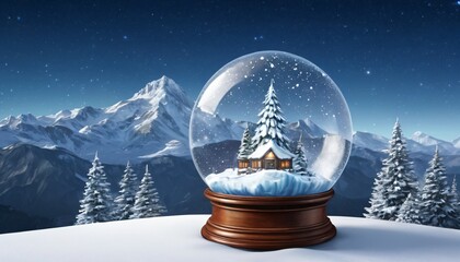 christmas tree in the snow